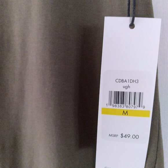 Olive green Calvin Klein collared tshirt dress, size Medium, new with tags - Picture 3 of 7